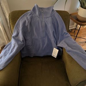Lululemon Funnel Neck Scuba 1/2 Zip in Waterdrop XL/XXL NWT